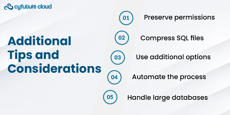 Additional Tips and Considerations